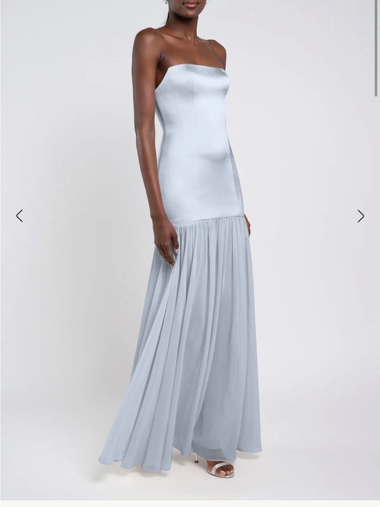Jenny Yoo Dresses & Skirts - Jenny Yoo Strapless Light Blue Satin and Chiffon Gown- whisper blue - altered